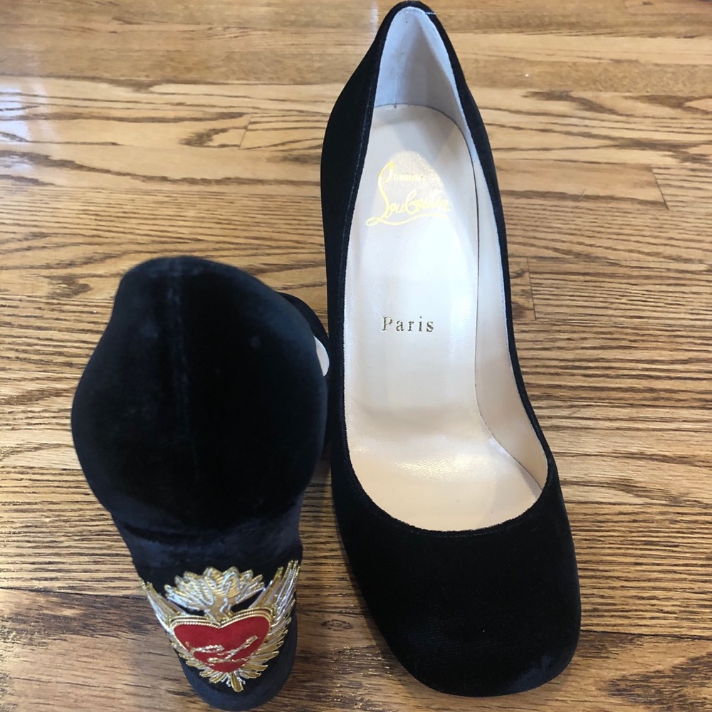 Christian Louboutin velvet pumps